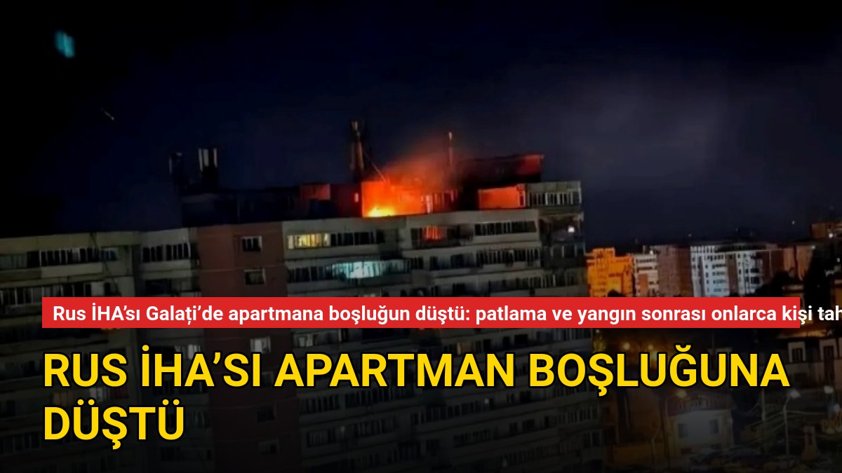 Rus İHA’sı apartman boşluğuna düştü