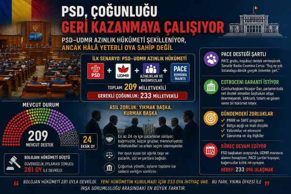 PSD, Yeni Hükümet İçin Parlamento Çoğunluğunu Arıyor