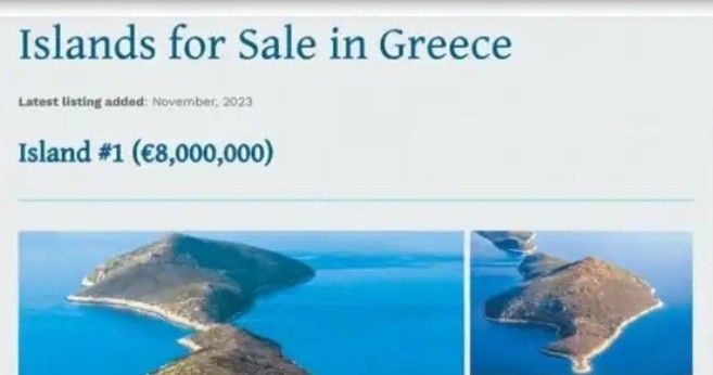 Yunanistan’daki gizemli ada daire fiyatına satışa çıkıyor