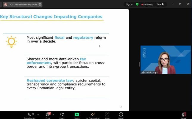 TİAD’dan Romanya’daki yatırımcılara yönelik hukuki riskler webinarı - 2