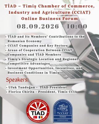 Türk ve Timișli iş insanları 8 Eylül’de çevrim içi buluşacak - 1