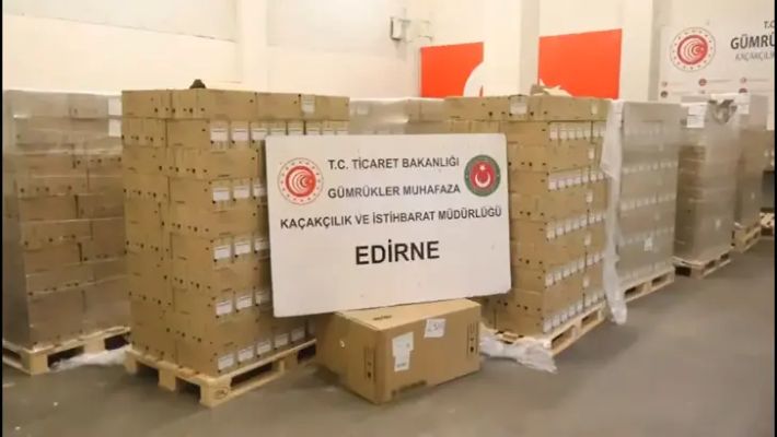 Kapıkule’de yaklaşık 80 bin serum ve infüzyon seti ele geçirildi